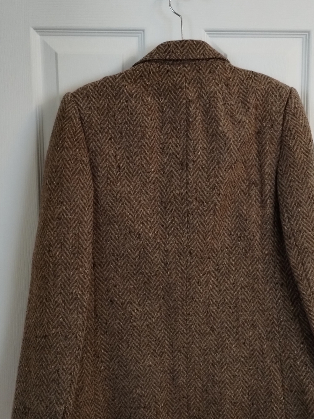 Vintage Halston III Brown Herringbone Wool Blazer And Skirt - Picture 6 of 6